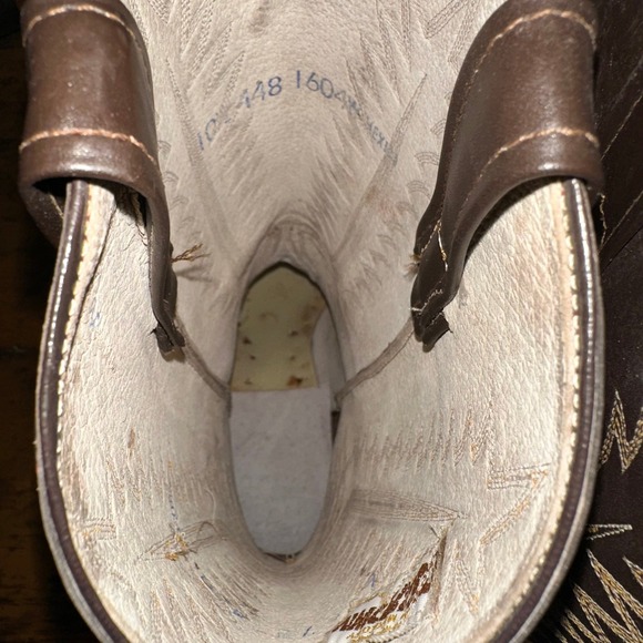 New Cowtown‎ Boots Handmade Western Boots Mens Size 10.5D Brown Leather main image 5